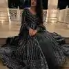 Superb Black Color Georgette Thread Sequence Lehenga Choli