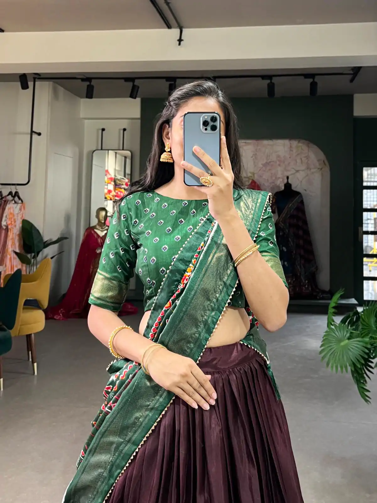 LNB 1623 Brown Color Fabulous Dola Silk Patola Print And Foil Work Lehenga Choli Wedding, Festive, Events Expected Delivery 4-6 Working Days@2199/- Only | Bollywood Lehenga, Creative Lehenga, Designer Lehenga, Embroidered Lehenga, Lehenga, Party Wear Lehenga