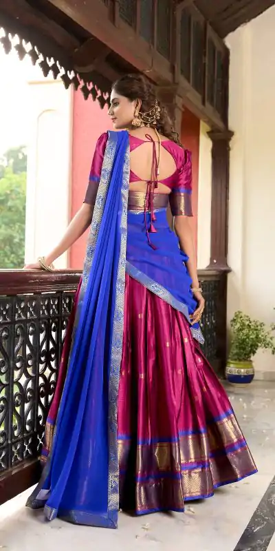 LNB 2050 Pink Graceful Pink Color Cotton Silk Weaving Paithani Concept Lehenga Choli Wedding, Festive, Events Expected Delivery 4-6 Working Days@2049/- Only | Bollywood Lehenga, Creative Lehenga, Designer Lehenga, Embroidered Lehenga, Lehenga, Party Wear Lehenga