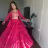  Ram 053 Pink Pure Bandhrej Heavy Embroidery Sequence Lehenga Choli Wedding, Party, Festive, Events Etc.4-6 Working Days@ 2499/-only | Bollywood Lehenga, Creative Lehenga, Designer Lehenga, Embroidered Lehenga, Lehenga, Party Wear Lehenga