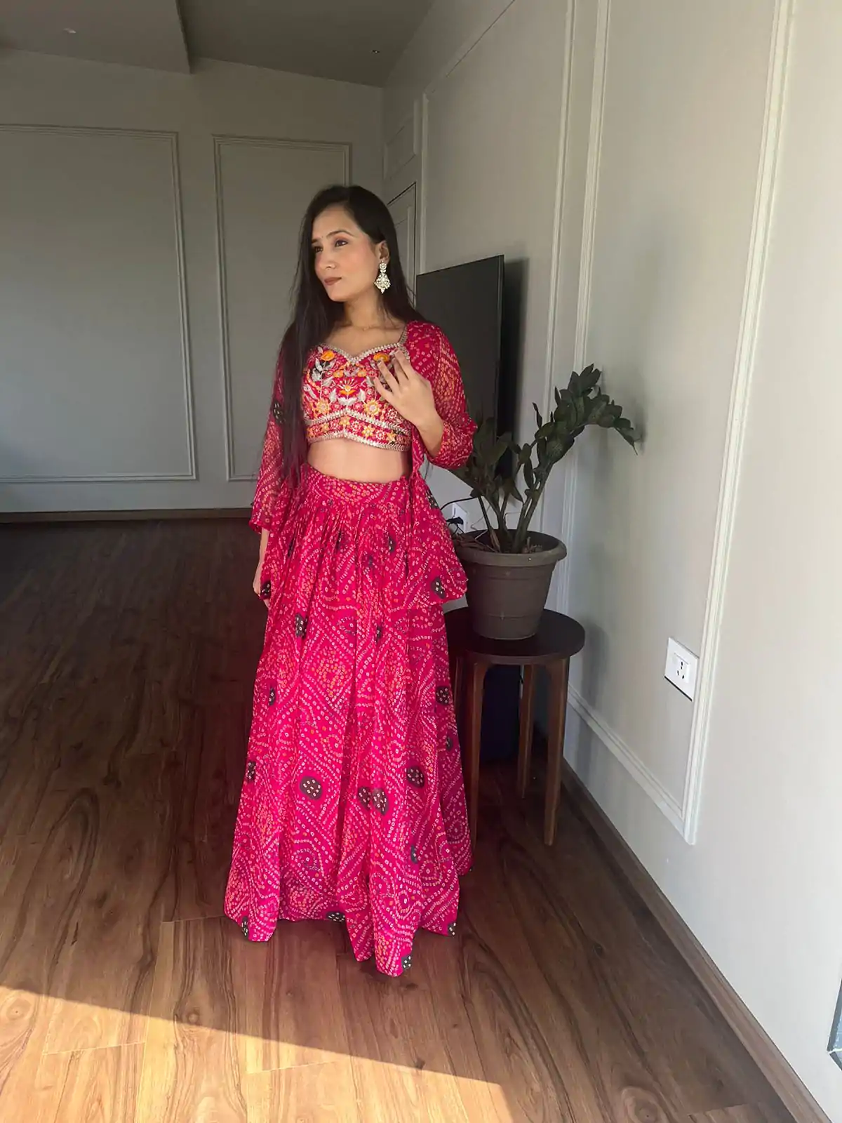  Ram 053 Pink Pure Bandhrej Heavy Embroidery Sequence Lehenga Choli Wedding, Party, Festive, Events Etc.4-6 Working Days@ 2499/-only | Bollywood Lehenga, Creative Lehenga, Designer Lehenga, Embroidered Lehenga, Lehenga, Party Wear Lehenga