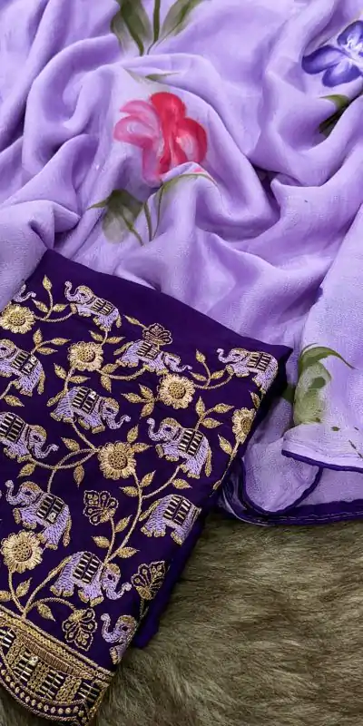 SSS 590 Purple Color Georgette Embroidery Sequence work Sequence lace Casual, Wedding, Festive, Events . Expected Delivery  4-6 Working Days @1699/- only | Bollywood Sarees, Creative Sarees, Designer Sarees, Embroidered Sarees, Ethnic Saree, Modern Digital sarees, Party Wear Sarees, Sarees