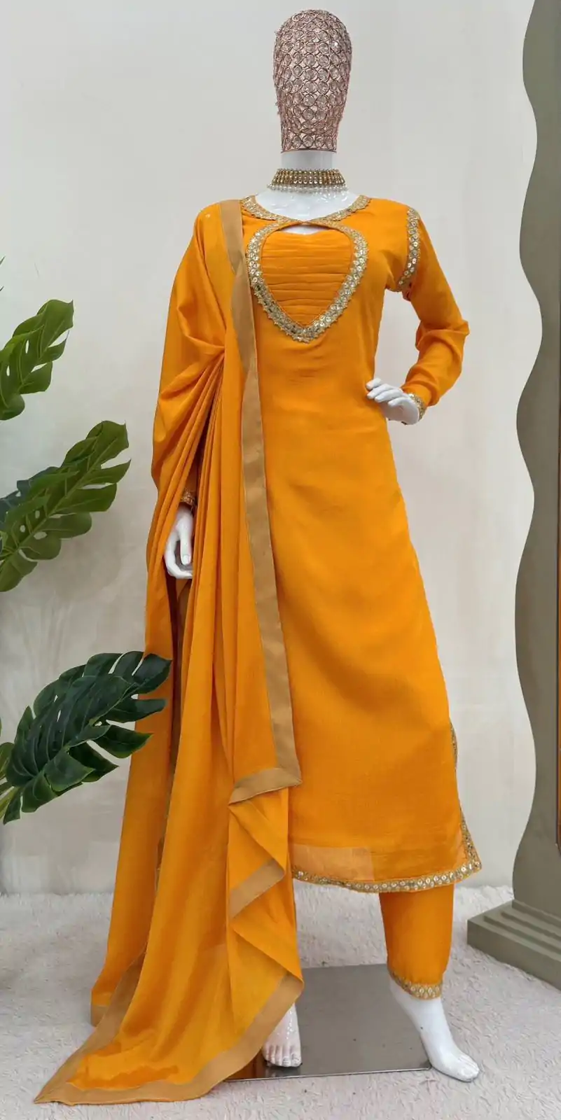 RTC 5774 Yellow Mellow Yellow Color Chinon silk Party Wear Sequnce Sharara Suit Wedding, Party, Festive, Events Etc.4-6 Working Days@2149/- only | Jump Suits, Casual Suits, Creative suits, Designer Suits, Palazzo Suits, Party Wear Suits, Patiala Suits, Salwar suit, Straight Suits