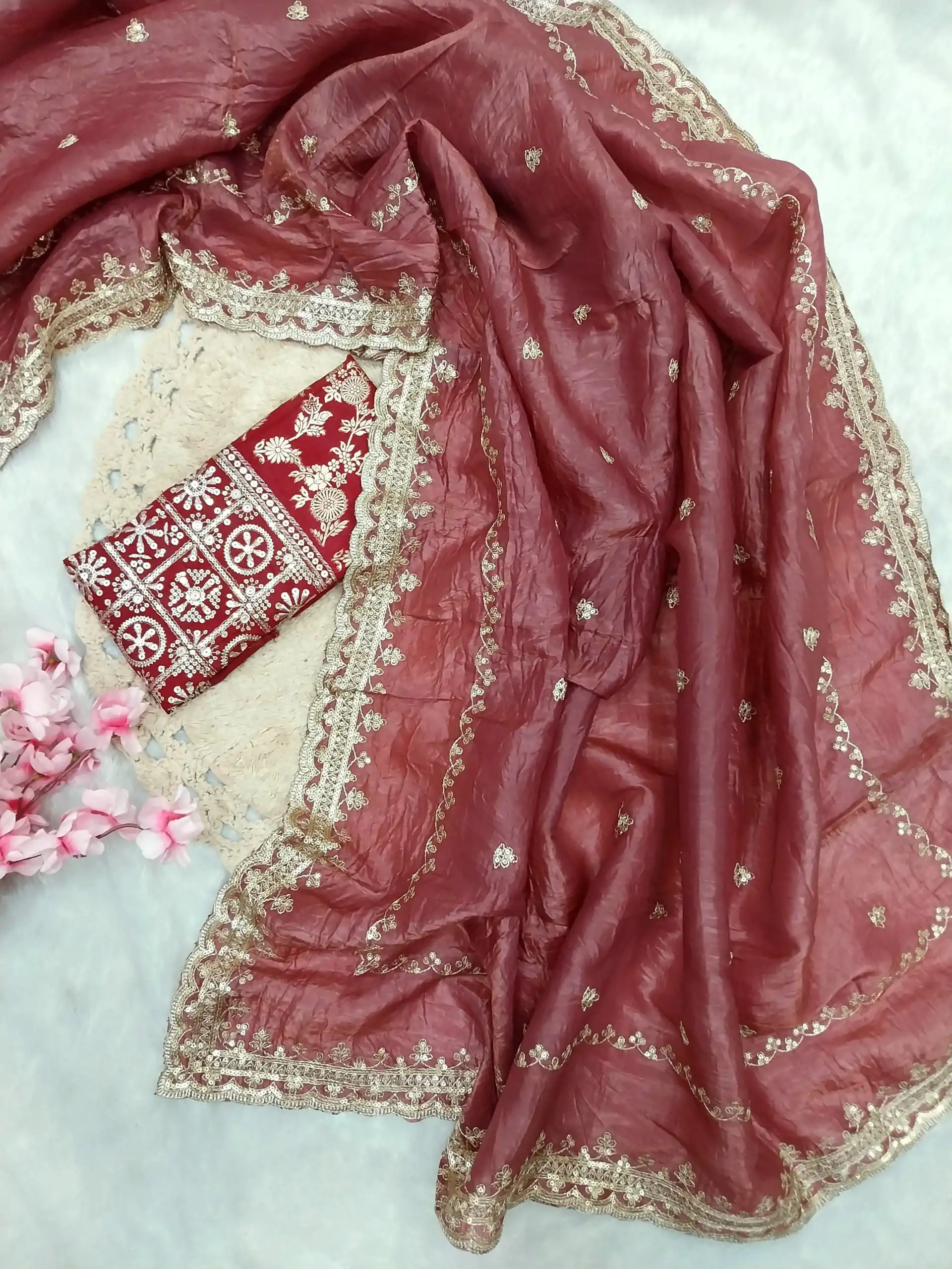 SSS 403 Red Color Georgette Work Embroidery Work Saree Casual, Party Wear, Wedding, Events Etc.4-6 Working Days@ 2499/- only | Bollywood Sarees, Creative Sarees, Designer Sarees, Embroidered Sarees, Ethnic Saree, Modern Digital sarees, Party Wear Sarees, Sarees