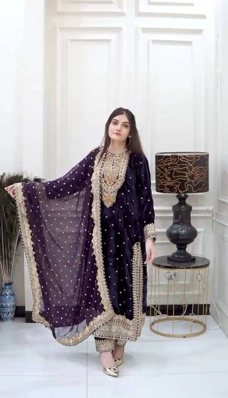 SR-1652 Navy Blue Color Velvet Georgette Embroidery Sequence Salwar Suit Casual, Wedding, Party, Festive, Events Etc.4-6 Working Days@ 2049/-only  | Jump Suits, Casual Suits, Creative suits, Designer Suits, Palazzo Suits, Party Wear Suits, Patiala Suits, Salwar suit, Straight Suits