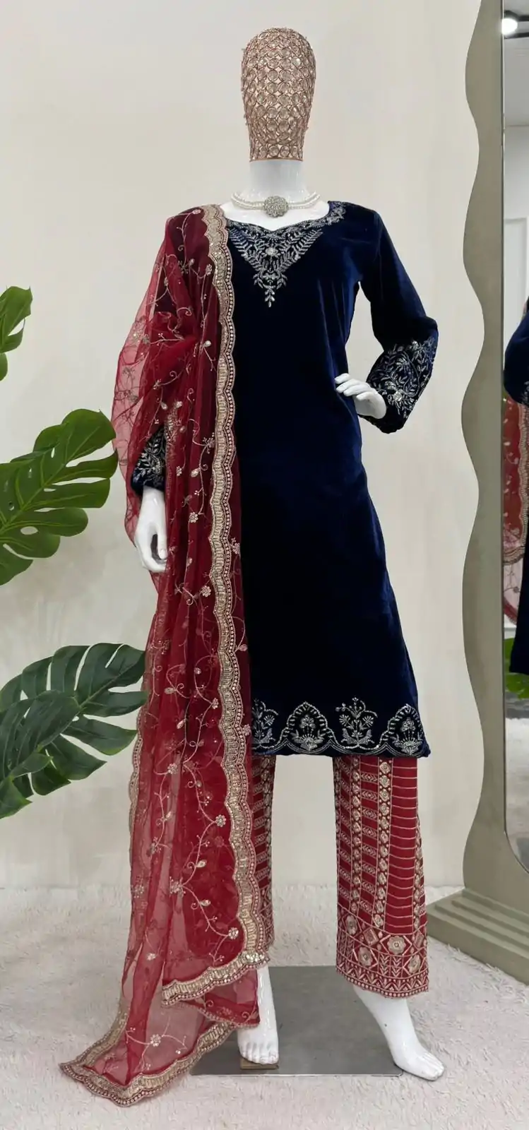 RTC 5777 Navy Blue Color Viscos velvet Thread With Sequnce Salwar Suit Casual, Wedding, Party, Festive, Events Etc.4-6 Working Days@2149/-only | Jump Suits, Casual Suits, Creative suits, Designer Suits, Palazzo Suits, Party Wear Suits, Patiala Suits, Salwar suit, Straight Suits