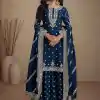 FC 5231 Blue Color Heavy Semi Chinon Silk Codding Embroidery Salwar Suit Casual, Wedding, Party, Festive, Events Etc.4-6 Working Days@ 2899/-only | Jump Suits, Casual Suits, Creative suits, Designer Suits, Palazzo Suits, Party Wear Suits, Patiala Suits, Salwar suit, Straight Suits