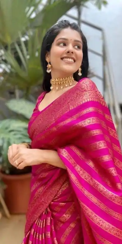 KP 5084 Pink Color Soft Lichi Silk Jacquard Work On All Over Saree Casual, Wedding, Festive, Events . Expected Delivery  4-6 Working Days @1399/- only                                                                                                                                             | Bollywood Sarees, Creative Sarees, Designer Sarees, Embroidered Sarees, Ethnic Saree, Modern Digital sarees, Party Wear Sarees, Sarees