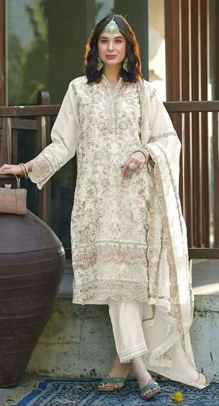 FC 1129 White Color Organza With Embroidery Sequence Work Salwar Suit Casual, Wedding, Party, Festive, Events Etc.4-6 Working Days@ 2449/-only | Jump Suits, Casual Suits, Creative suits, Designer Suits, Palazzo Suits, Party Wear Suits, Patiala Suits, Salwar suit, Straight Suits