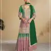 FC 7483 Green Color Chignon Digital Print With Mat Sequence work Sharara Wedding, Party, Festive, Events Etc.  Expected Delivery 4-6 Working Days @3249/- | Jump Suits, Casual Suits, Creative suits, Designer Suits, Palazzo Suits, Party Wear Suits, Patiala Suits, Salwar suit, Straight Suits