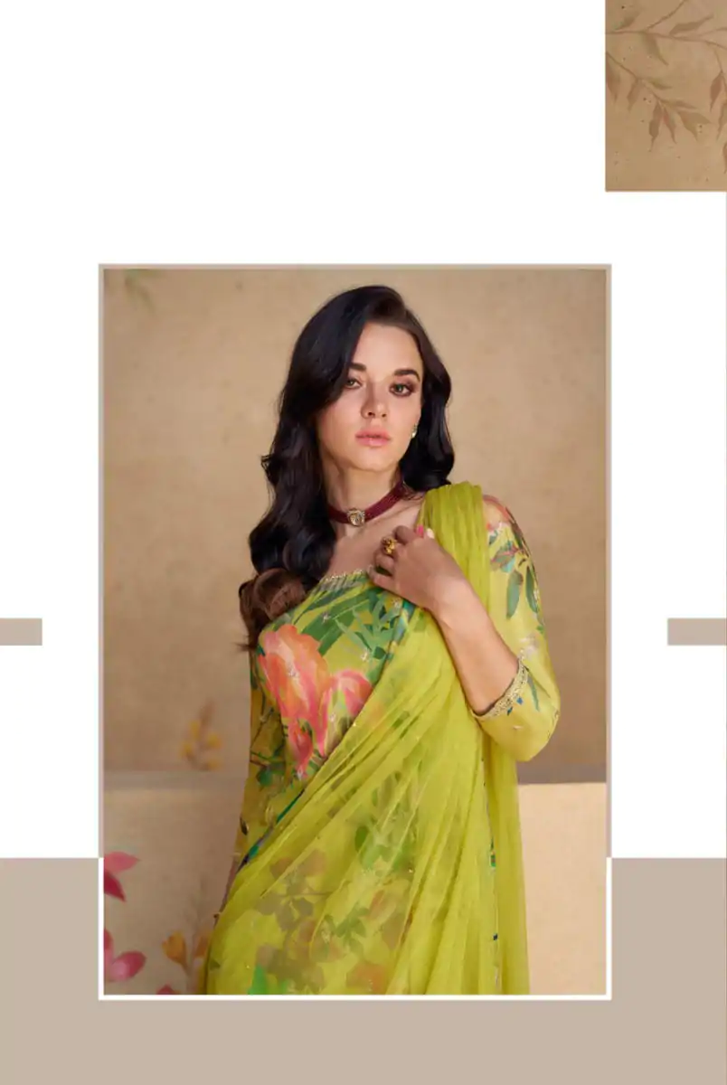 FC 5538 Perrot Green Color chinon Print Silk with Dall US Crepe Sharara Suit Wedding, Party, Festive, Events Etc.  Expected Delivery 4-6 Working Days @2099/- | Jump Suits, Casual Suits, Creative suits, Designer Suits, Palazzo Suits, Party Wear Suits, Patiala Suits, Salwar suit, Straight Suits