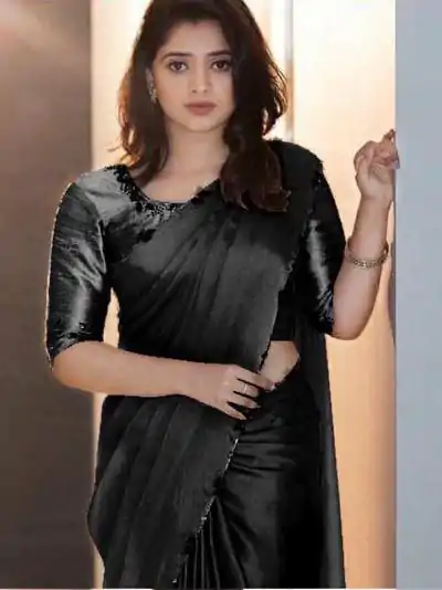 AC Lady Black Color Rangoli Silk Handwork And Cutwork With Pearl Saree Casual, Wedding, Festive, Events . Expected Delivery  4-6 Working Days @1899/- only                                                                                                                                             | Bollywood Sarees, Creative Sarees, Designer Sarees, Embroidered Sarees, Ethnic Saree, Modern Digital sarees, Party Wear Sarees, Sarees