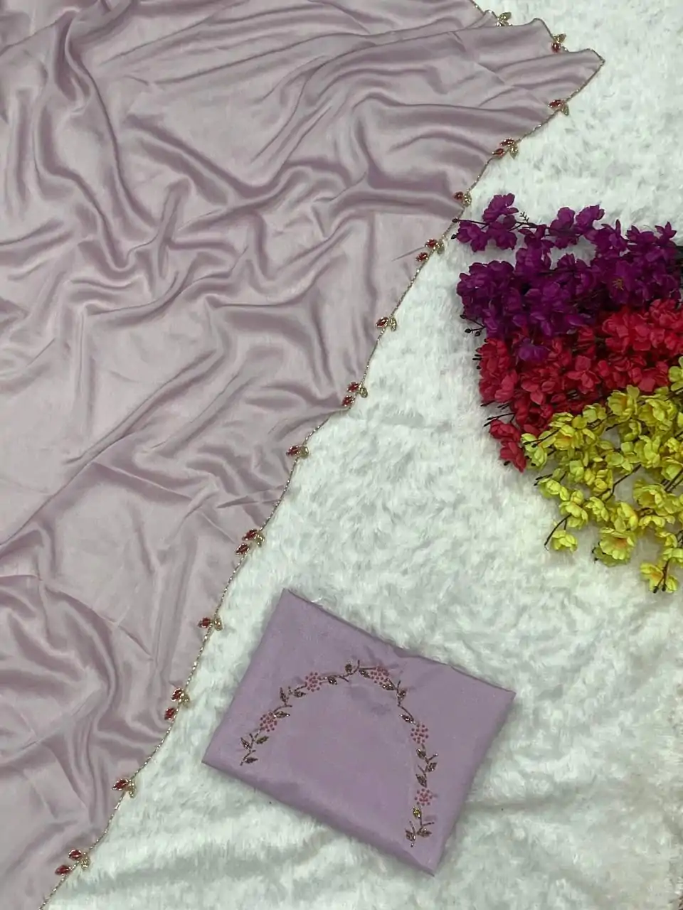 AC Lady Purple Color Rangoli Silk Handwork And Cutwork With Pearl Saree Casual, Wedding, Festive, Events . Expected Delivery  4-6 Working Days @1899/- only                                                                                                                                             | Bollywood Sarees, Creative Sarees, Designer Sarees, Embroidered Sarees, Ethnic Saree, Modern Digital sarees, Party Wear Sarees, Sarees