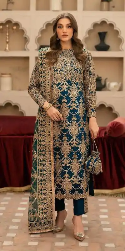 SRK 5235 Navy Blue Color Faux Georgette With Embroidery Sequence With Beads Salwar Suit , Wedding, Party, Festive, Events Etc.4-6 Working Days@ 2149/-only | Jump Suits, Casual Suits, Creative suits, Designer Suits, Palazzo Suits, Party Wear Suits, Patiala Suits, Salwar suit, Straight Suits