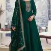 Splendorous Green Color Silk Georgette with Embroidery Work Anarkal Suit