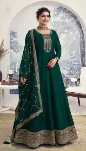 FC 67745 Green Color Georgette with Embroidery Work Anarkali Suit Casual, Wedding, Party, Festive, Events. Expected Delivery 4-6 Working Days @2999/-Only | Anarkali Suits, Bollywood Anarkali, Creative-Anarkali, Designer Anarkali, Embroidered Anarkali, Party Wear Anarkali