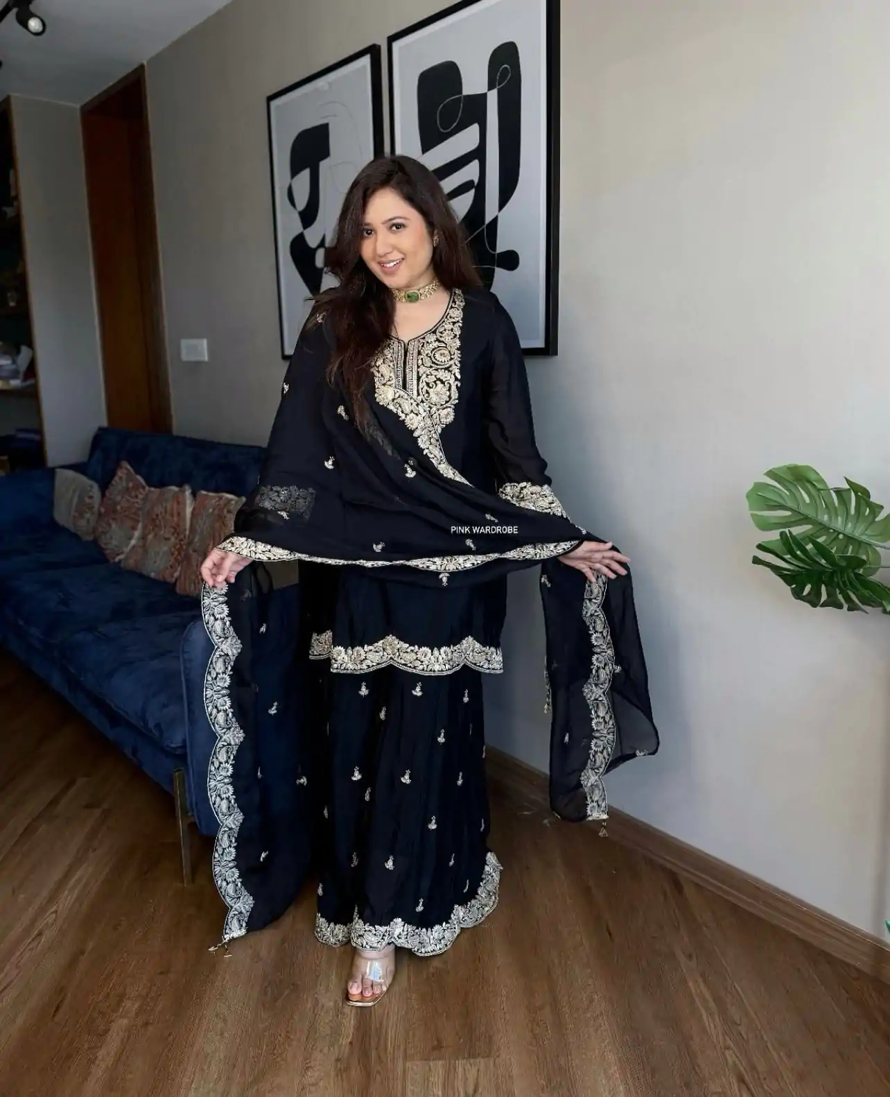 SRK 5231 Black Color Pure Chinnon Silk With Embroidery Coding Dori-Sequence Salwar Suit , Wedding, Party, Festive, Events Etc.4-6 Working Days@ 2099/-only | Jump Suits, Casual Suits, Creative suits, Designer Suits, Palazzo Suits, Party Wear Suits, Patiala Suits, Salwar suit, Straight Suits