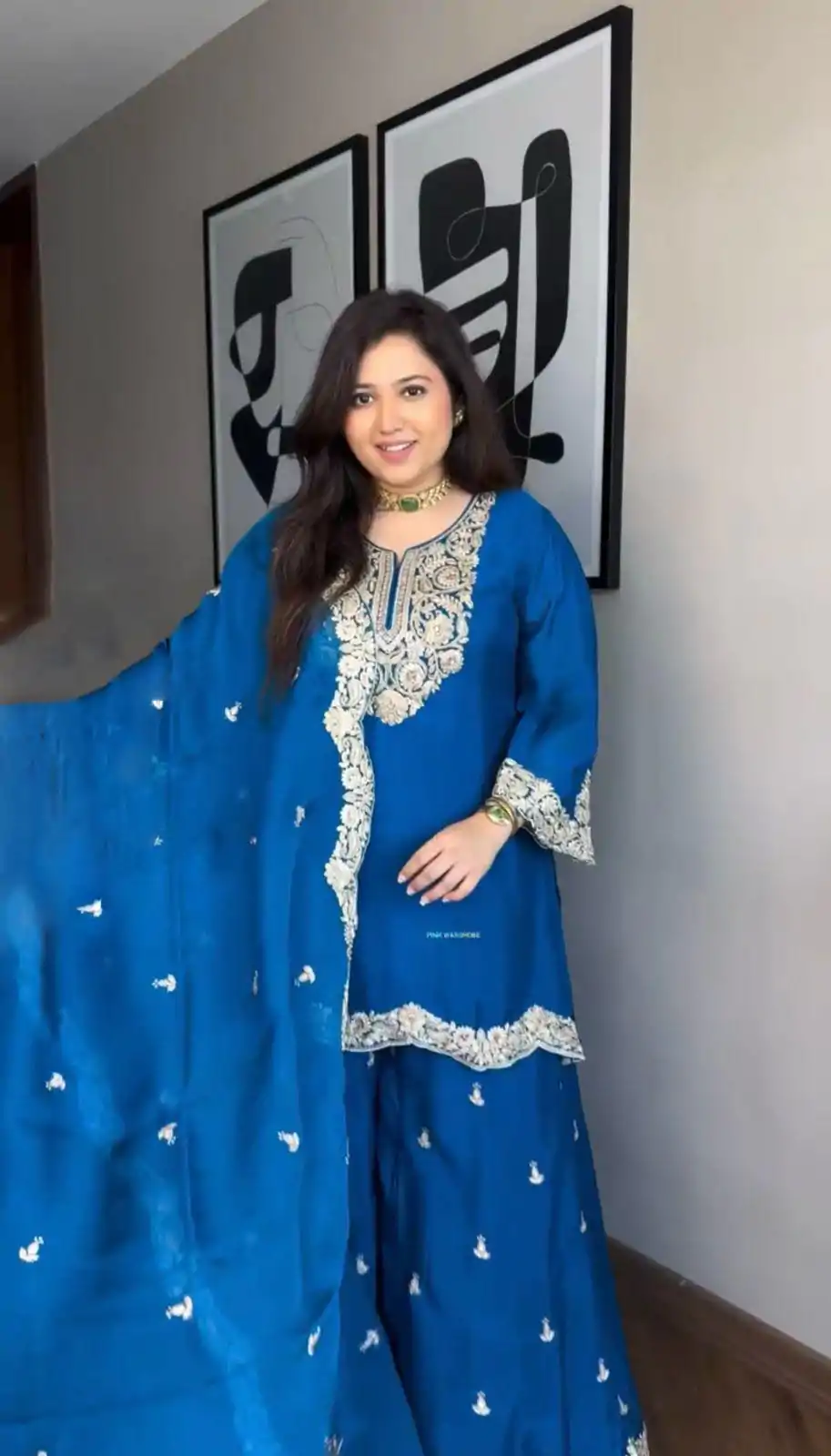 SRK 5231 Blue Color Pure Chinnon Silk With Embroidery Coding Dori-Sequence Salwar Suit , Wedding, Party, Festive, Events Etc.4-6 Working Days@ 2099/-only | Jump Suits, Casual Suits, Creative suits, Designer Suits, Palazzo Suits, Party Wear Suits, Patiala Suits, Salwar suit, Straight Suits