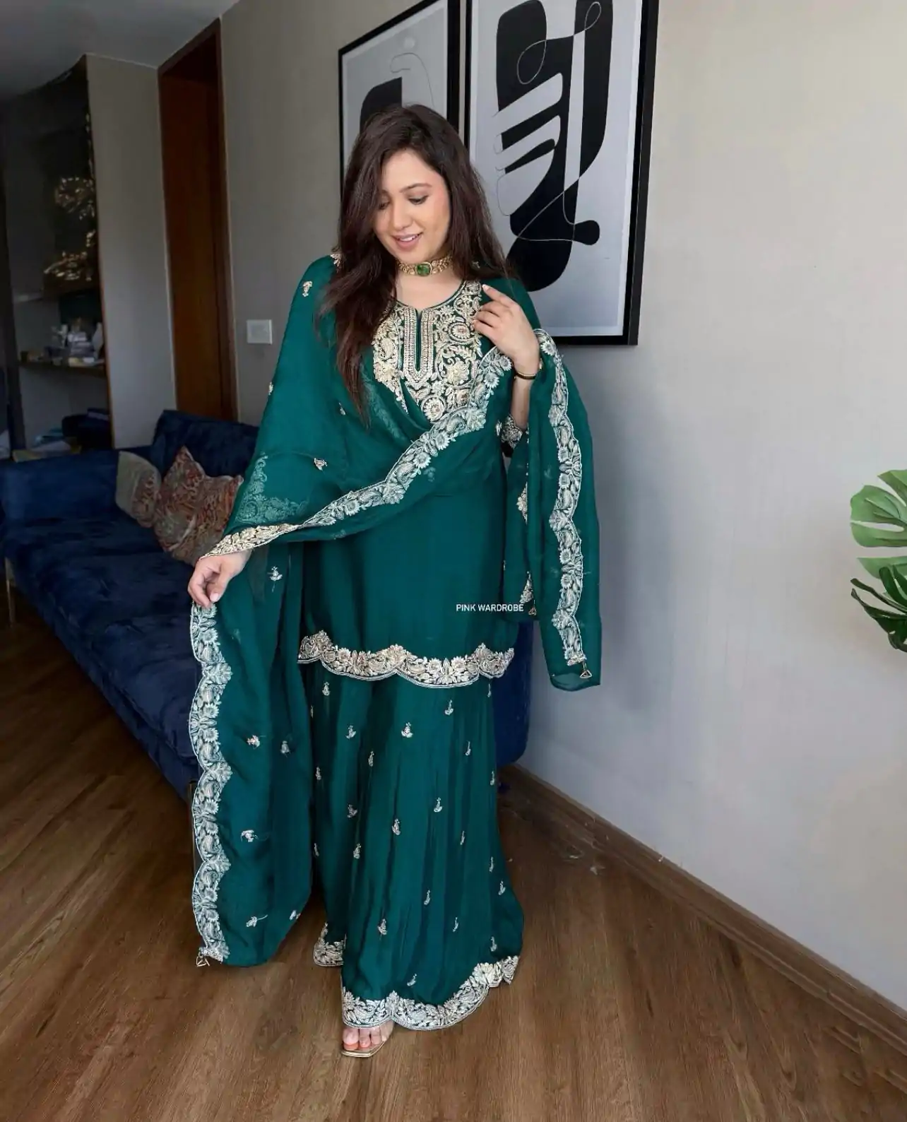 SRK 5231 Green Color Pure Chinnon Silk With Embroidery Coding Dori-Sequence Salwar Suit , Wedding, Party, Festive, Events Etc.4-6 Working Days@ 2099/-only | Jump Suits, Casual Suits, Creative suits, Designer Suits, Palazzo Suits, Party Wear Suits, Patiala Suits, Salwar suit, Straight Suits