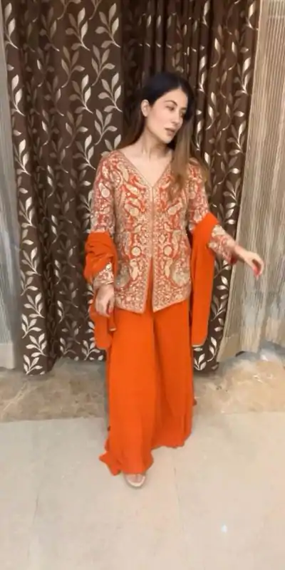 LG 1918 Orange Color Chinon With Embroidery Sequence Work Salwar Suit Casual, Wedding, Party, Festive, Events Etc.4-6 Working Days@ 2299/-only | Jump Suits, Casual Suits, Creative suits, Designer Suits, Palazzo Suits, Party Wear Suits, Patiala Suits, Salwar suit, Straight Suits