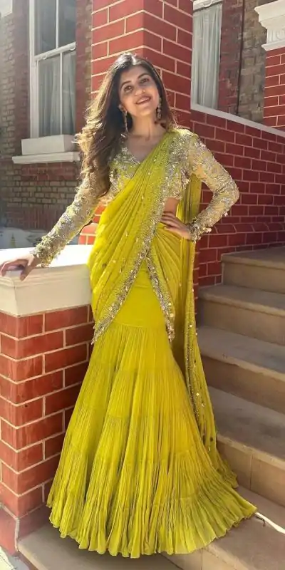  RTC 6485 Yellow Yellow Color Foix Georgette Sequence With Coin Lace Border Lehenga Saree Wedding, Party, Festive @2149/- Only | Bollywood Lehenga, Creative Lehenga, Designer Lehenga, Embroidered Lehenga, Lehenga, Party Wear Lehenga