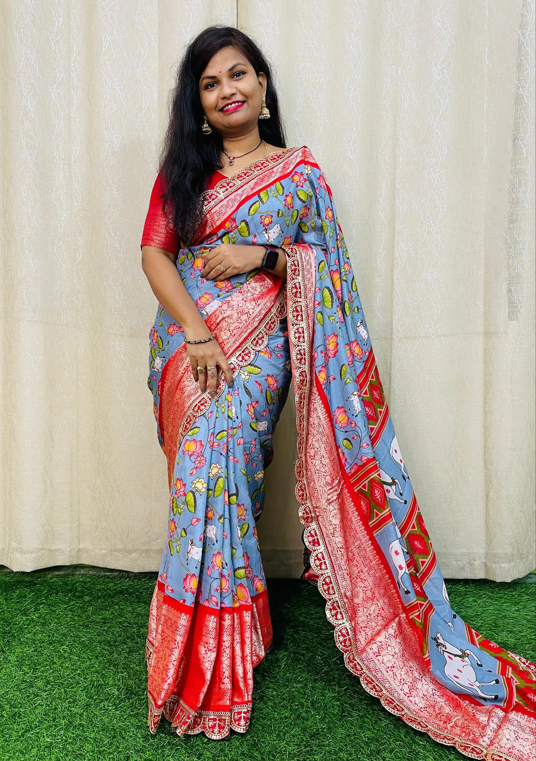 MS 466 Blue Color Dola Silk Saree With Zari Weaving Border Saree Casual, Wedding, Festive, Events . Expected Delivery  4-6 Working Days @1649/- only | Bollywood Sarees, Creative Sarees, Designer Sarees, Embroidered Sarees, Ethnic Saree, Modern Digital sarees, Party Wear Sarees, Sarees