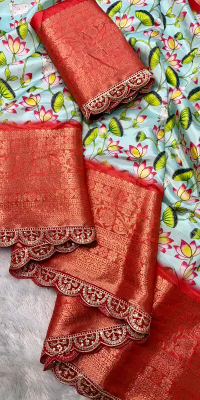 MS 466 Sky Blue Color Dola Silk Saree With Zari Weaving Border Saree Casual, Wedding, Festive, Events . Expected Delivery  4-6 Working Days @1649/- only | Bollywood Sarees, Creative Sarees, Designer Sarees, Embroidered Sarees, Ethnic Saree, Modern Digital sarees, Party Wear Sarees, Sarees