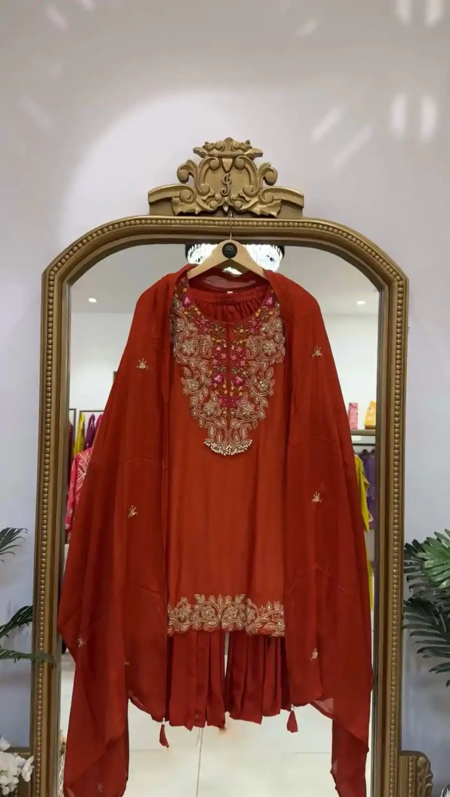 ZSR 3108 Orange Faux Georgette With 5mm Embroidery Sequence Work Salwar Suit Casual, Wedding, Party, Festive, Events Etc.4-6 Working Days@ 1899/-only | Jump Suits, Casual Suits, Creative suits, Designer Suits, Palazzo Suits, Party Wear Suits, Patiala Suits, Salwar suit, Straight Suits