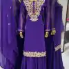 ZSR 3108 Violet Faux Georgette With 5mm Embroidery Sequence Work Salwar Suit Casual, Wedding, Party, Festive, Events Etc.4-6 Working Days@ 1899/-only | Jump Suits, Casual Suits, Creative suits, Designer Suits, Palazzo Suits, Party Wear Suits, Patiala Suits, Salwar suit, Straight Suits