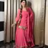 Amazing Pink Color Chinon Silk 5mm Embroidery Sequence Work Salwar Suit