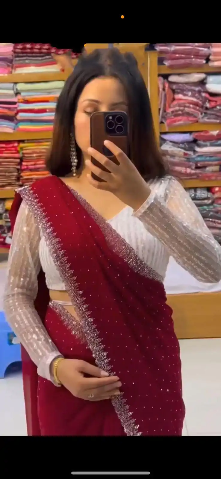 SC 218 Red Color Georgette Hot Fix Stone Work Saree Casual, Wedding, Festive, Events . Expected Delivery  4-6 Working Days @1449/- only                                                                                                                                             | Bollywood Sarees, Creative Sarees, Designer Sarees, Embroidered Sarees, Ethnic Saree, Modern Digital sarees, Party Wear Sarees, Sarees