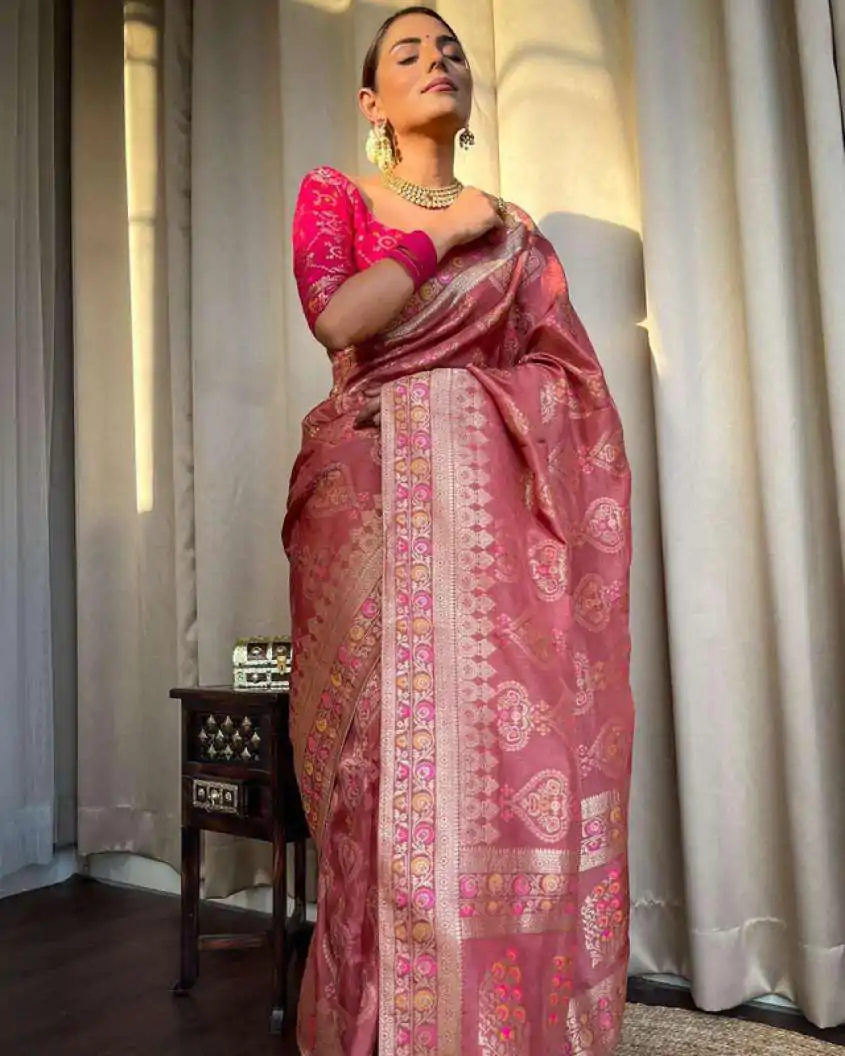  MS 476 Peach Color Soft Lichi Silk Kubera Pattu On All Over Saree Casual, Wedding, Festive, Events . Expected Delivery  4-6 Working Days @1299/- only                                                                                                                                             | Bollywood Sarees, Creative Sarees, Designer Sarees, Embroidered Sarees, Ethnic Saree, Modern Digital sarees, Party Wear Sarees, Sarees