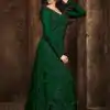 Awesome Green Color Football Net Embroidery Sequence Stone Coding Moti Work Salwar Suit