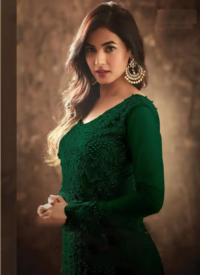  FC 5703 Green Football Net Embroidery Sequence Stone Coding Moti Work Salwar Suit Casual, Wedding, Party, Festive, Events Etc.4-6 Working Days@ 2099/-only | Jump Suits, Casual Suits, Creative suits, Designer Suits, Palazzo Suits, Party Wear Suits, Patiala Suits, Salwar suit, Straight Suits