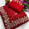 DS Bandhni Red Color Georgette Bandhni Print With Sober Pita Work Embroidery Saree , Wedding, Festive, Events . Expected Delivery  4-6 Working Days @1849/-                                                                                                                                         | Bollywood Sarees, Creative Sarees, Designer Sarees, Embroidered Sarees, Ethnic Saree, Modern Digital sarees, Party Wear Sarees, Sarees