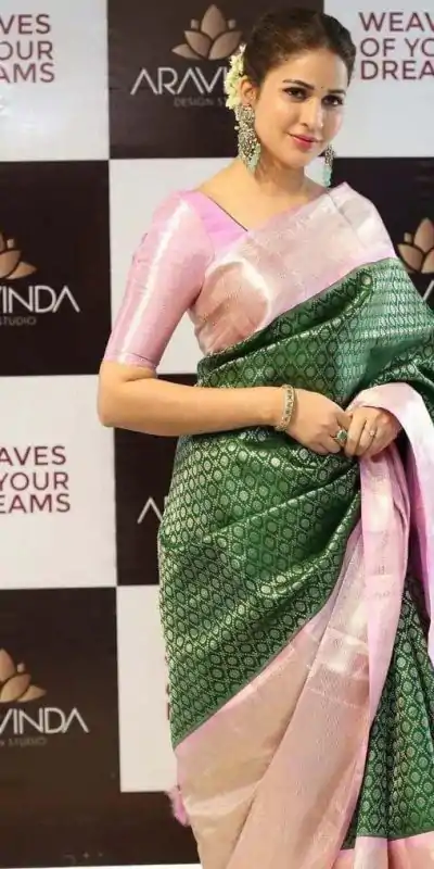  KP 4097 Green Color Soft Litchi Silk Jacquard Work On All Over Saree Casual, Wedding, Festive, Events . Expected Delivery  4-6 Working Days @1449/- only                                                                                                                                                                              | Bollywood Sarees, Creative Sarees, Designer Sarees, Embroidered Sarees, Ethnic Saree, Modern Digital sarees, Party Wear Sarees, Sarees