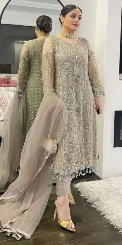  KF 1674 Cream Color Soft Net Embroidery Sequences With Dimond Work Fancy Lass Salwar Suit , Wedding, Party, Festive, Events Etc.4-6 Working Days@ 2049/-only | Jump Suits, Casual Suits, Creative suits, Designer Suits, Palazzo Suits, Party Wear Suits, Patiala Suits, Salwar suit, Straight Suits