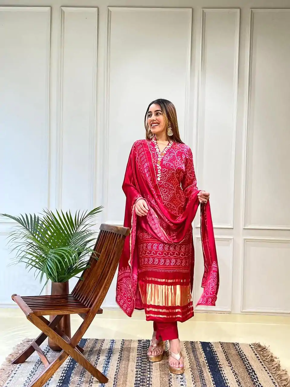 MF 751 Red Color Chinon Silk Wide Digital Print Coding Work Salwar Suit Casual, Wedding, Party, Festive, Events Etc.4-6 Working Days@ 1599/-only | Jump Suits, Casual Suits, Creative suits, Designer Suits, Palazzo Suits, Party Wear Suits, Patiala Suits, Salwar suit, Straight Suits