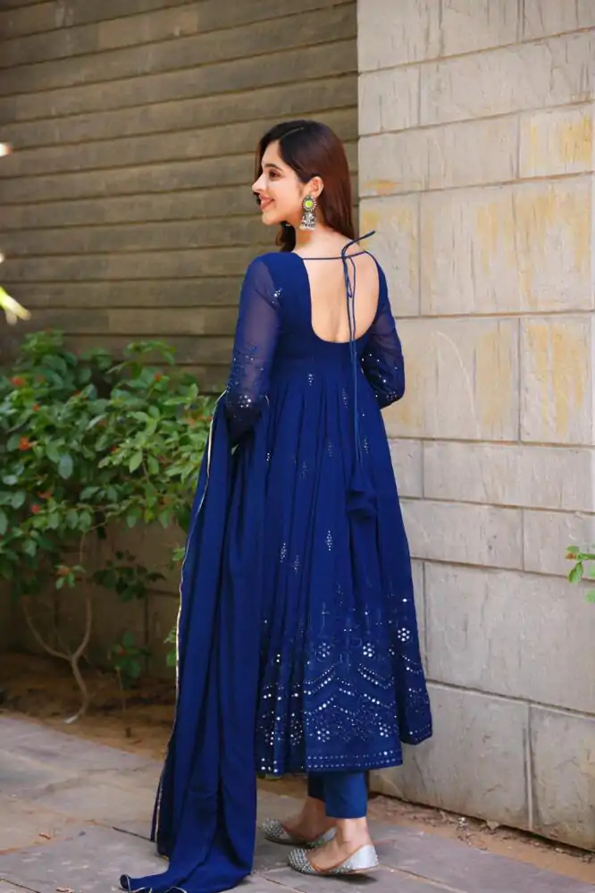 RTC 5551 Navy Blue Foix Georgette Thread With 9mm Sequence Salwar Suit Casual, Wedding, Party, Festive, Events Etc.4-6 Working Days@ 1999/-only | Jump Suits, Casual Suits, Creative suits, Designer Suits, Palazzo Suits, Party Wear Suits, Patiala Suits, Salwar suit, Straight Suits