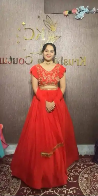 PC 333 Red Color Fox Georgette Embroidery Thread Work With Hand Pasting Mirror Lehenga Choli Wedding, Party, Festive, Events Delivery 4-6 Working Days @2129 | Bollywood Lehenga, Creative Lehenga, Designer Lehenga, Embroidered Lehenga, Lehenga, Party Wear Lehenga