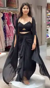RTC 5842 Black Color Satin Silk Thread With Sequence Dhoti Suit Casual, Wedding, Party, Festive, Events Etc.4-6 Working Days@ 2049/-only | Jump Suits, Casual Suits, Creative suits, Designer Suits, Palazzo Suits, Party Wear Suits, Patiala Suits, Salwar suit, Straight Suits