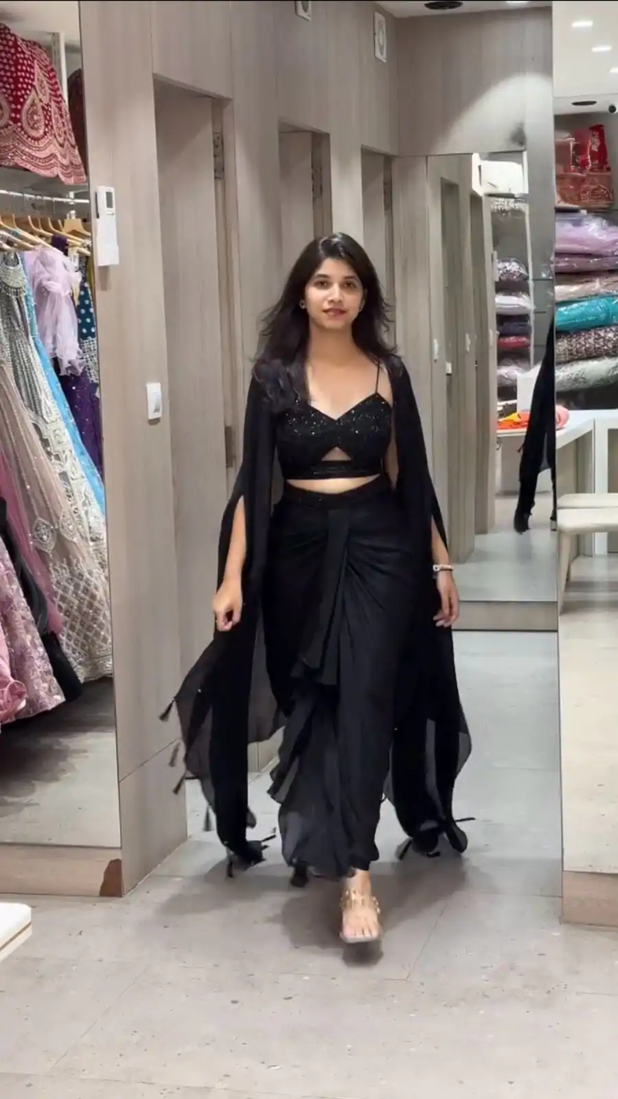 RTC 5842 Black Color Satin Silk Thread With Sequence Dhoti Suit Casual, Wedding, Party, Festive, Events Etc.4-6 Working Days@ 2049/-only | Jump Suits, Casual Suits, Creative suits, Designer Suits, Palazzo Suits, Party Wear Suits, Patiala Suits, Salwar suit, Straight Suits