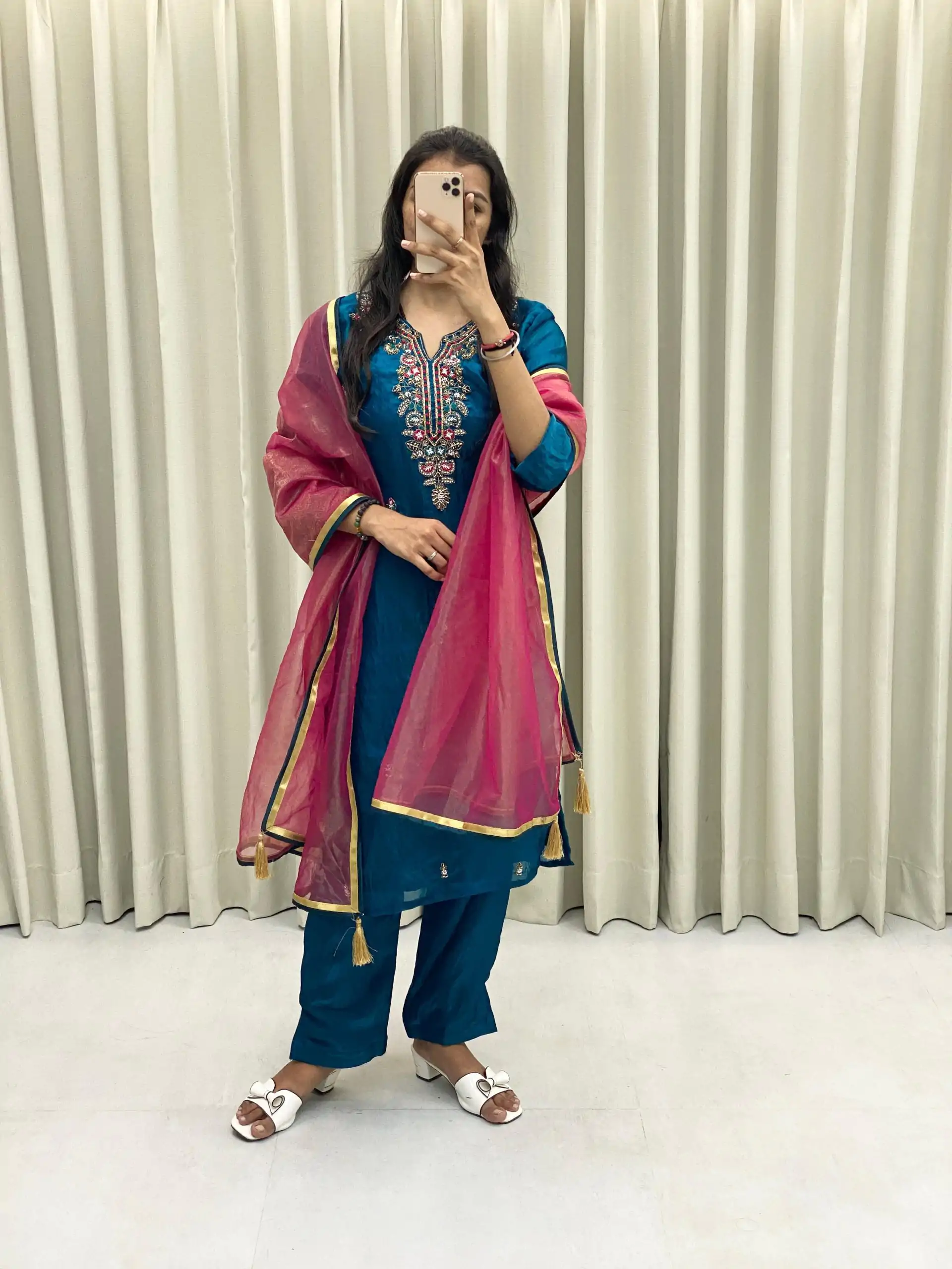  BE 301 Peacock Blue Color Fendi Silk Hand Work Salwar Suit Casual, Wedding, Party, Festive, Events Etc.4-6 Working Days@ 1799/-only | Jump Suits, Casual Suits, Creative suits, Designer Suits, Palazzo Suits, Party Wear Suits, Patiala Suits, Salwar suit, Straight Suits