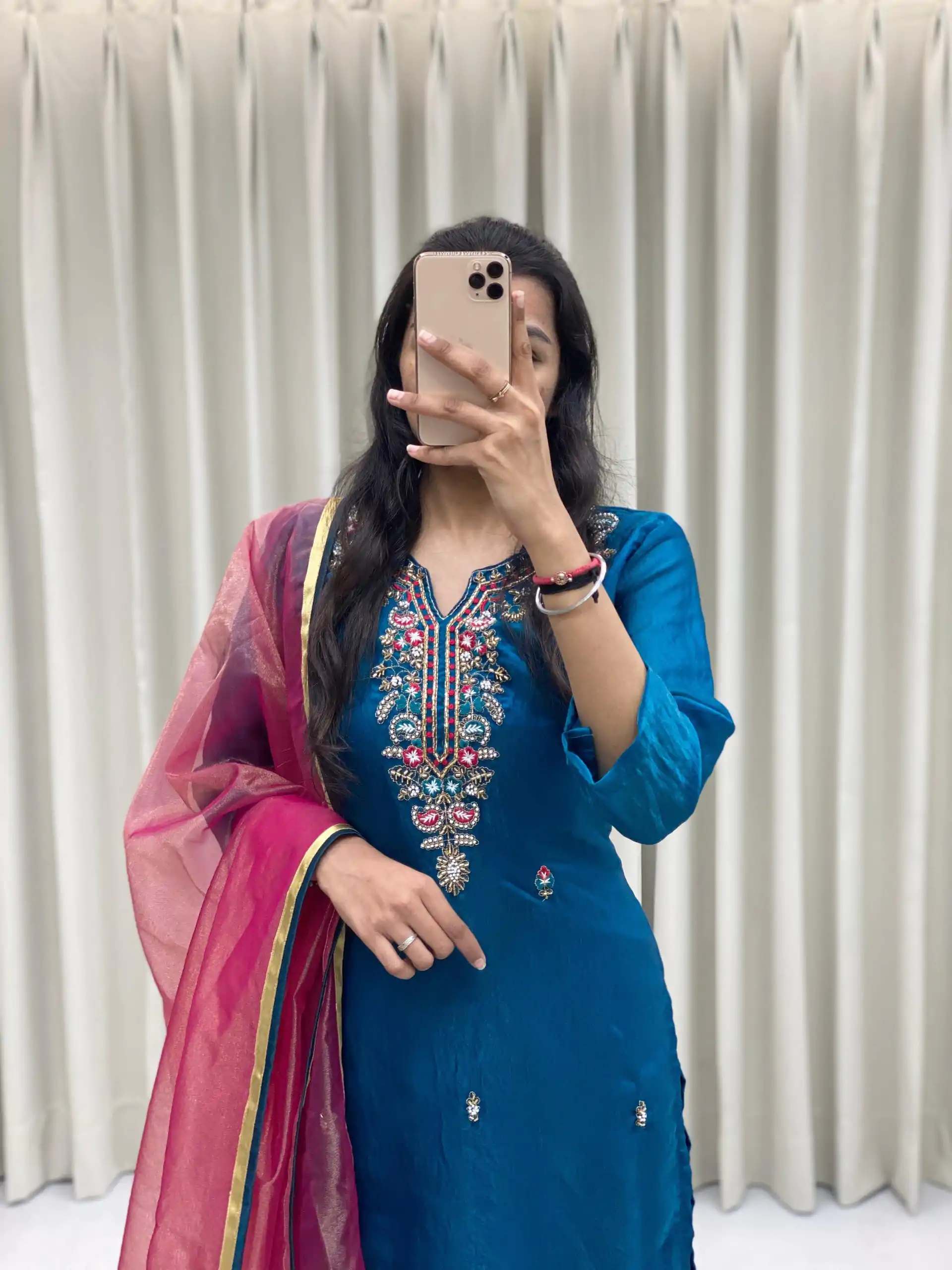  BE 301 Peacock Blue Color Fendi Silk Hand Work Salwar Suit Casual, Wedding, Party, Festive, Events Etc.4-6 Working Days@ 1799/-only | Jump Suits, Casual Suits, Creative suits, Designer Suits, Palazzo Suits, Party Wear Suits, Patiala Suits, Salwar suit, Straight Suits