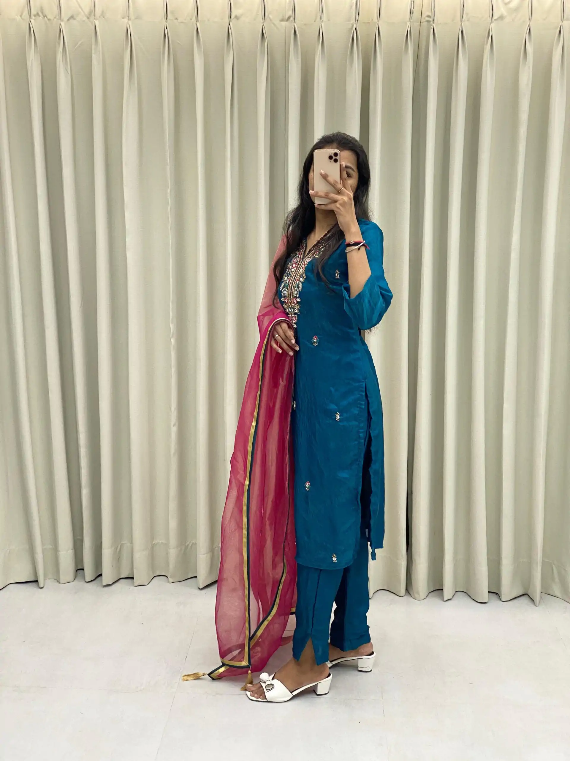  BE 301 Peacock Blue Color Fendi Silk Hand Work Salwar Suit Casual, Wedding, Party, Festive, Events Etc.4-6 Working Days@ 1799/-only | Jump Suits, Casual Suits, Creative suits, Designer Suits, Palazzo Suits, Party Wear Suits, Patiala Suits, Salwar suit, Straight Suits