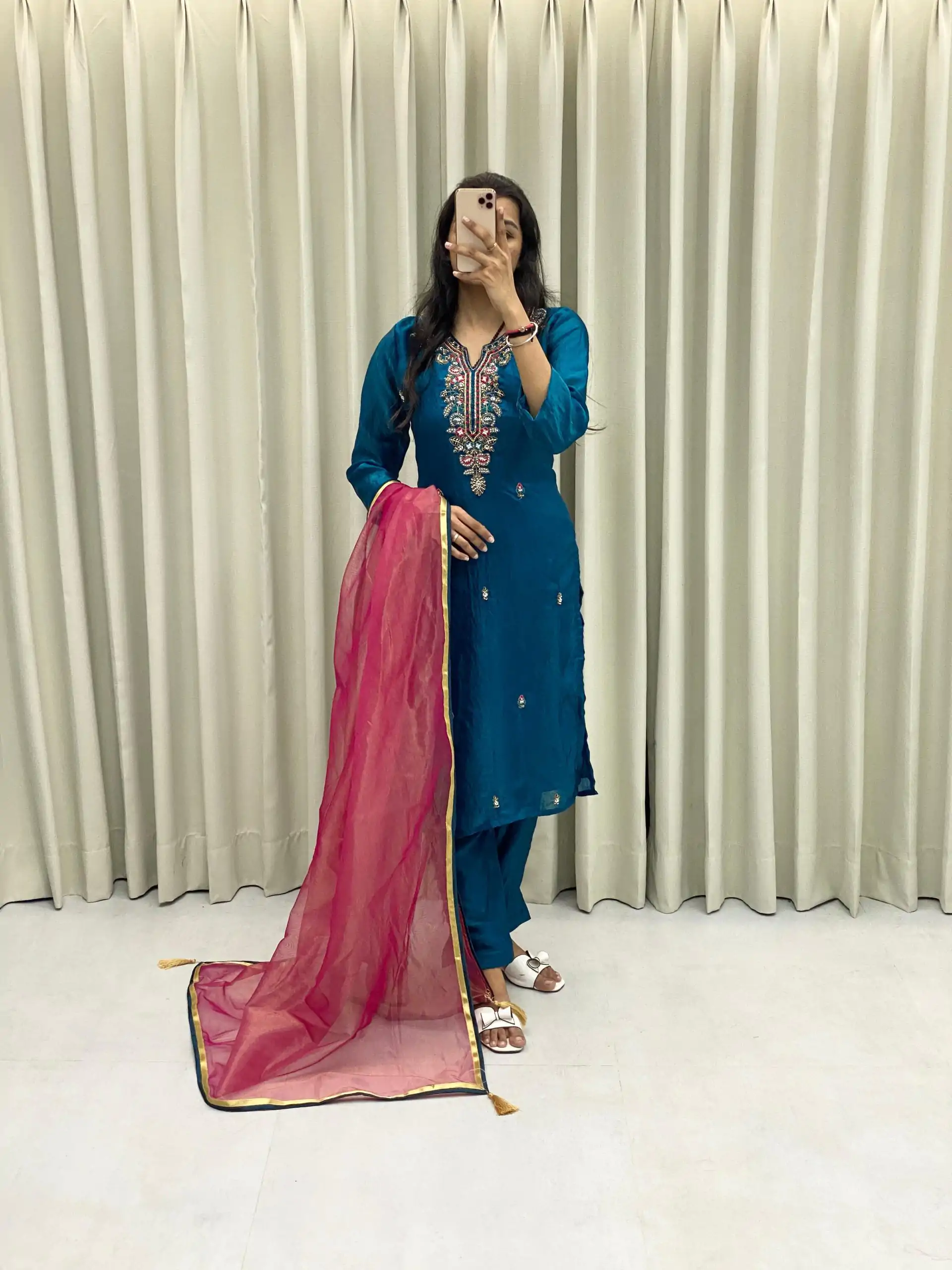  BE 301 Peacock Blue Color Fendi Silk Hand Work Salwar Suit Casual, Wedding, Party, Festive, Events Etc.4-6 Working Days@ 1799/-only | Jump Suits, Casual Suits, Creative suits, Designer Suits, Palazzo Suits, Party Wear Suits, Patiala Suits, Salwar suit, Straight Suits