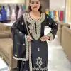 NSR 840 Black Color Faux Georgette With Embroidery Sequence Work Salwar Suit Casual, Wedding, Party, Festive, Events Etc.4-6 Working Days@ 1999/-only | Jump Suits, Casual Suits, Creative suits, Designer Suits, Palazzo Suits, Party Wear Suits, Patiala Suits, Salwar suit, Straight Suits