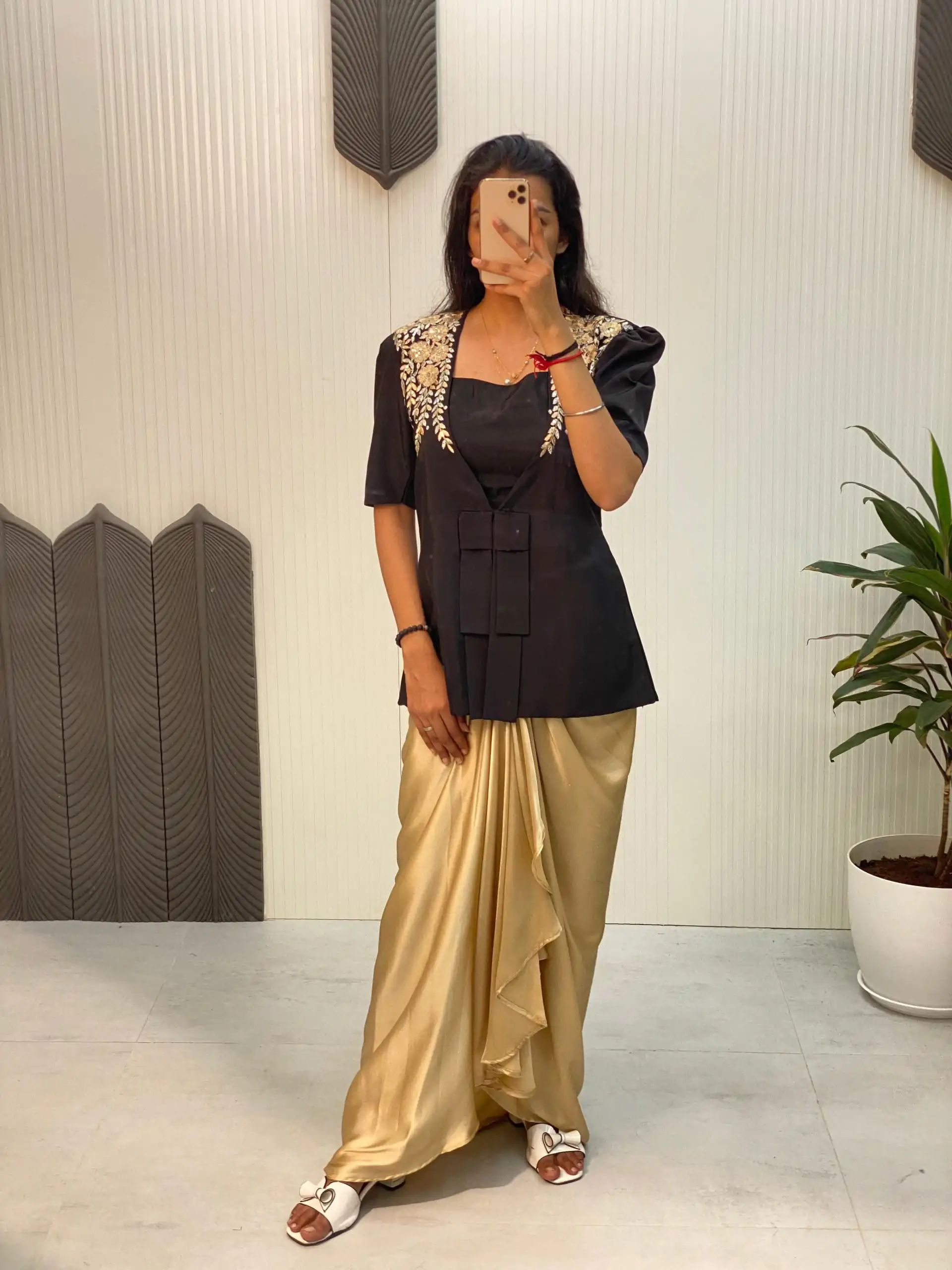  LG1899 Black & Cream Color French Crape With Sequence Embroidery Dhoti Suit Casual, Wedding, Party, Festive, Events Etc.4-6 Working Days@ 2049/-only | Jump Suits, Casual Suits, Creative suits, Designer Suits, Palazzo Suits, Party Wear Suits, Patiala Suits, Salwar suit, Straight Suits