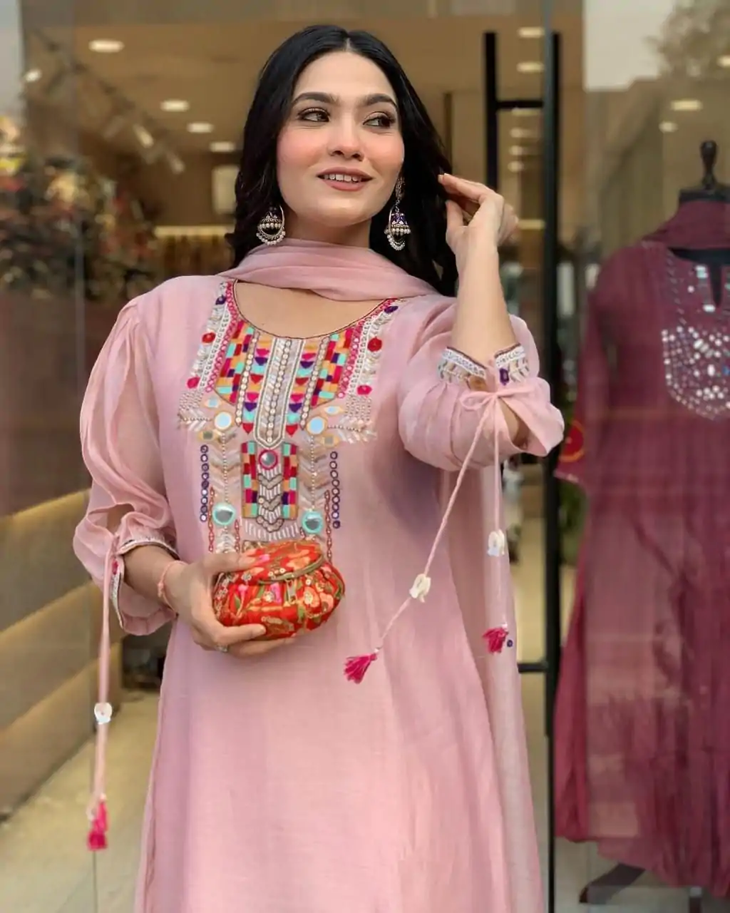 MF 748 Peach Color Chanderi Silk With Mirror Work Embroidery Salwar Suit Casual, Wedding, Party, Festive, Events Etc.4-6 Working Days@ 1599/-only | Jump Suits, Casual Suits, Creative suits, Designer Suits, Palazzo Suits, Party Wear Suits, Patiala Suits, Salwar suit, Straight Suits