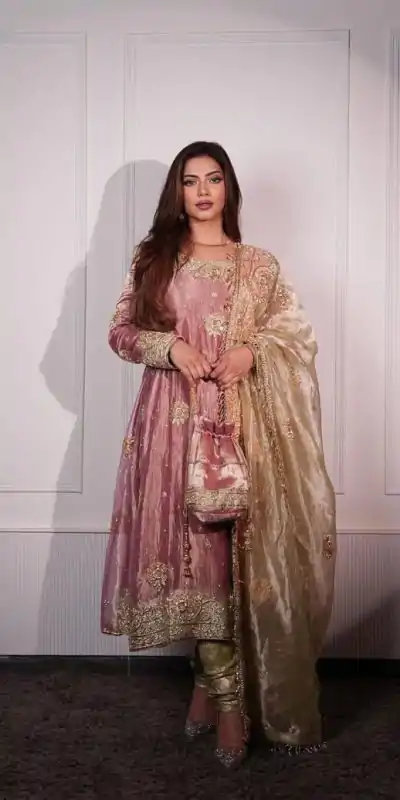 LG 1910 Peach Color Jimmy Choo Sequence Embroidery Rivet Moti Work Salwar Suit Casual, Wedding, Party, Festive, Events Etc.4-6 Working Days@ 2399/-only | Jump Suits, Casual Suits, Creative suits, Designer Suits, Palazzo Suits, Party Wear Suits, Patiala Suits, Salwar suit, Straight Suits